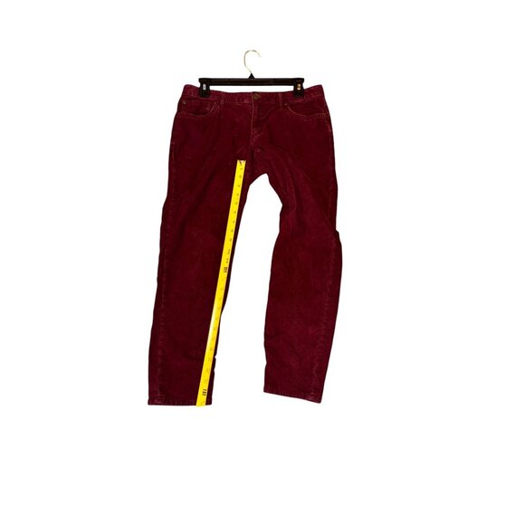 Eddie Bauer Womens Burgundy Corduroy Pants Size P6 Slim Fit - Picture 9 of 10